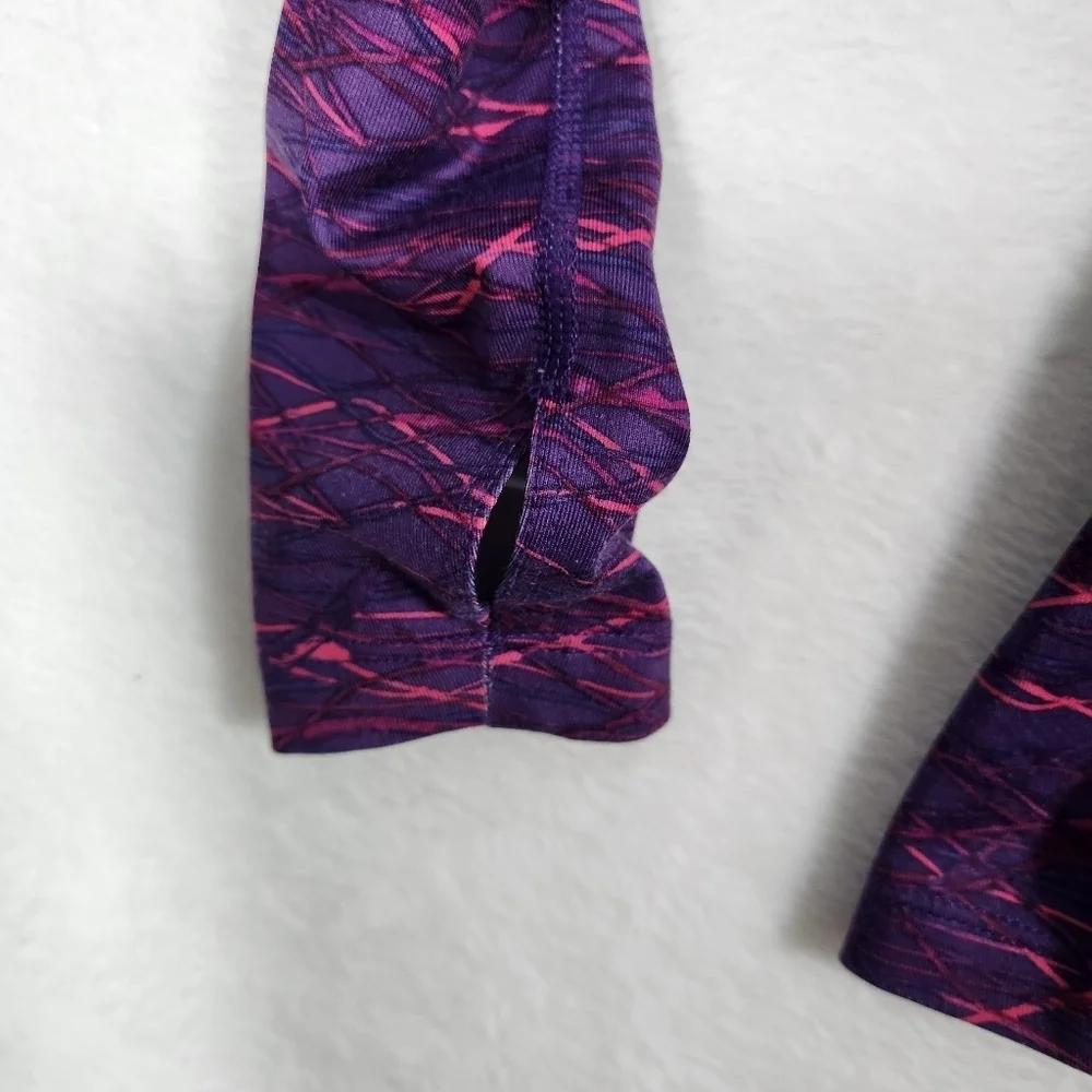 Nike pro combat purple fitted Dry-fit 1/2 zip up track jacket. Size medium
